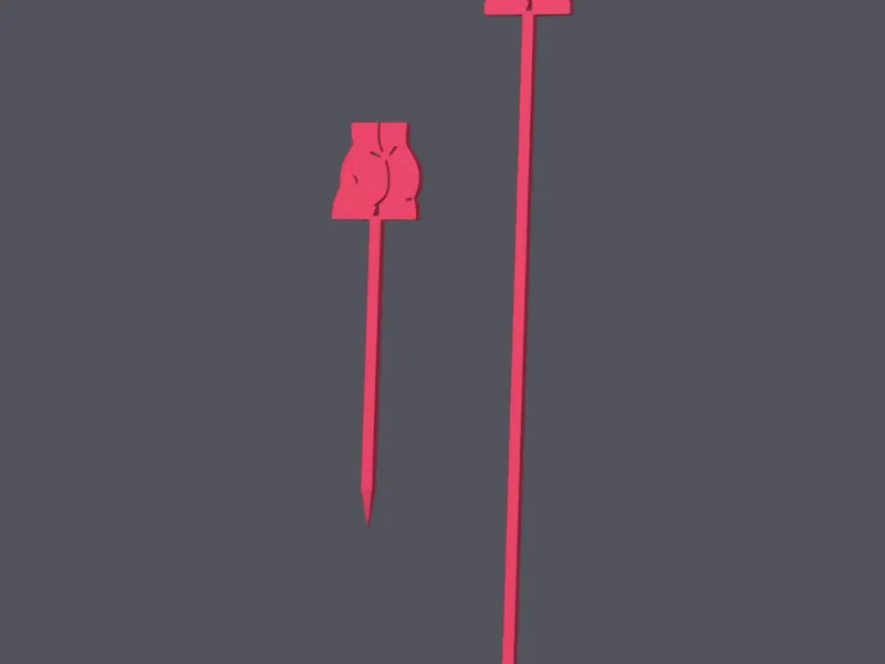 Male Butt - Cocktailset with stick and pick
