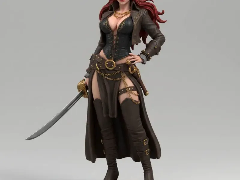 Crimson Sea Pirate Captain Figurine