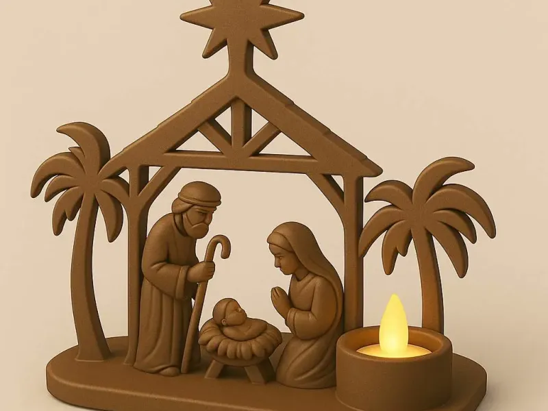 LIGHT NATIVITY SCENE