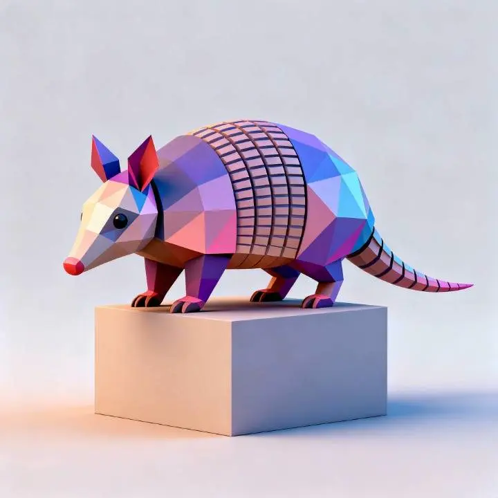 3726  Low Poly Australian Armadillo 3D Model  animals  STL