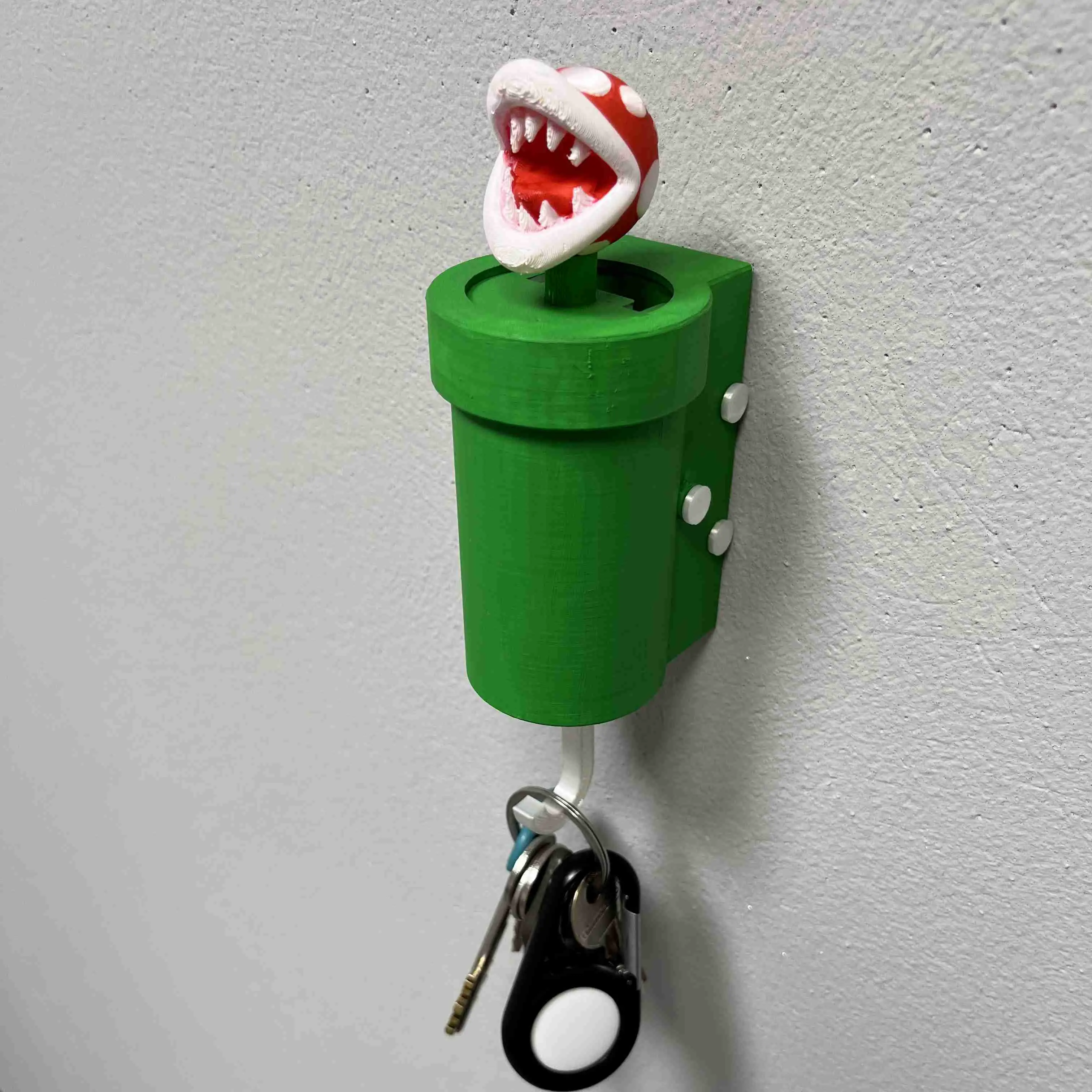 PIRANHA PLANT KEY HANGER SUPER MARIO KEY HOLDER WALLMOUNTED