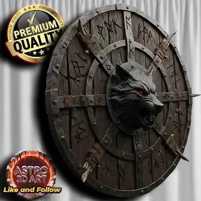 Viking Wolf  Shield