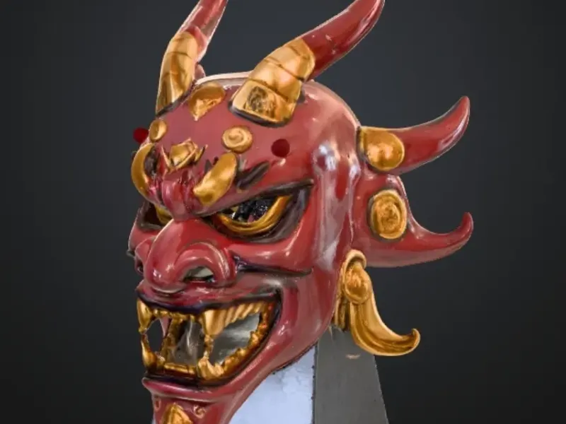 Oni Mask statue
