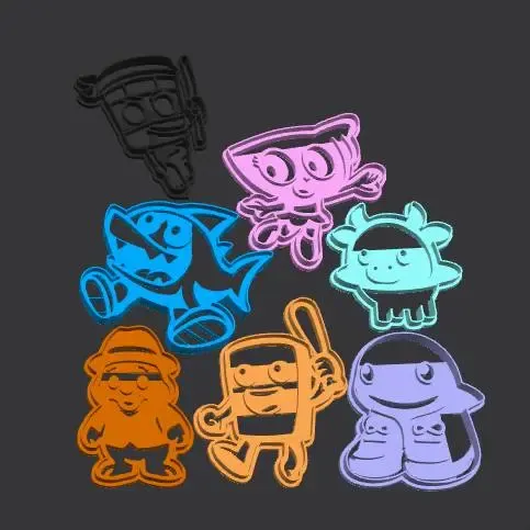 Brainrot Mini Cookie Cutter Set – 3D Printable for Baking