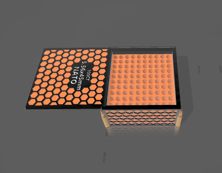 5.56x45mm nato ammo box 100ct
