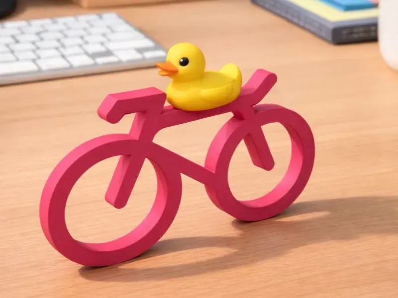 Biking duck