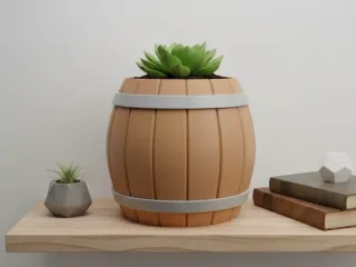 BEER BARREL PLANTER