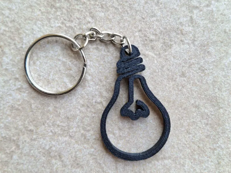 Light Bulb Keychain
