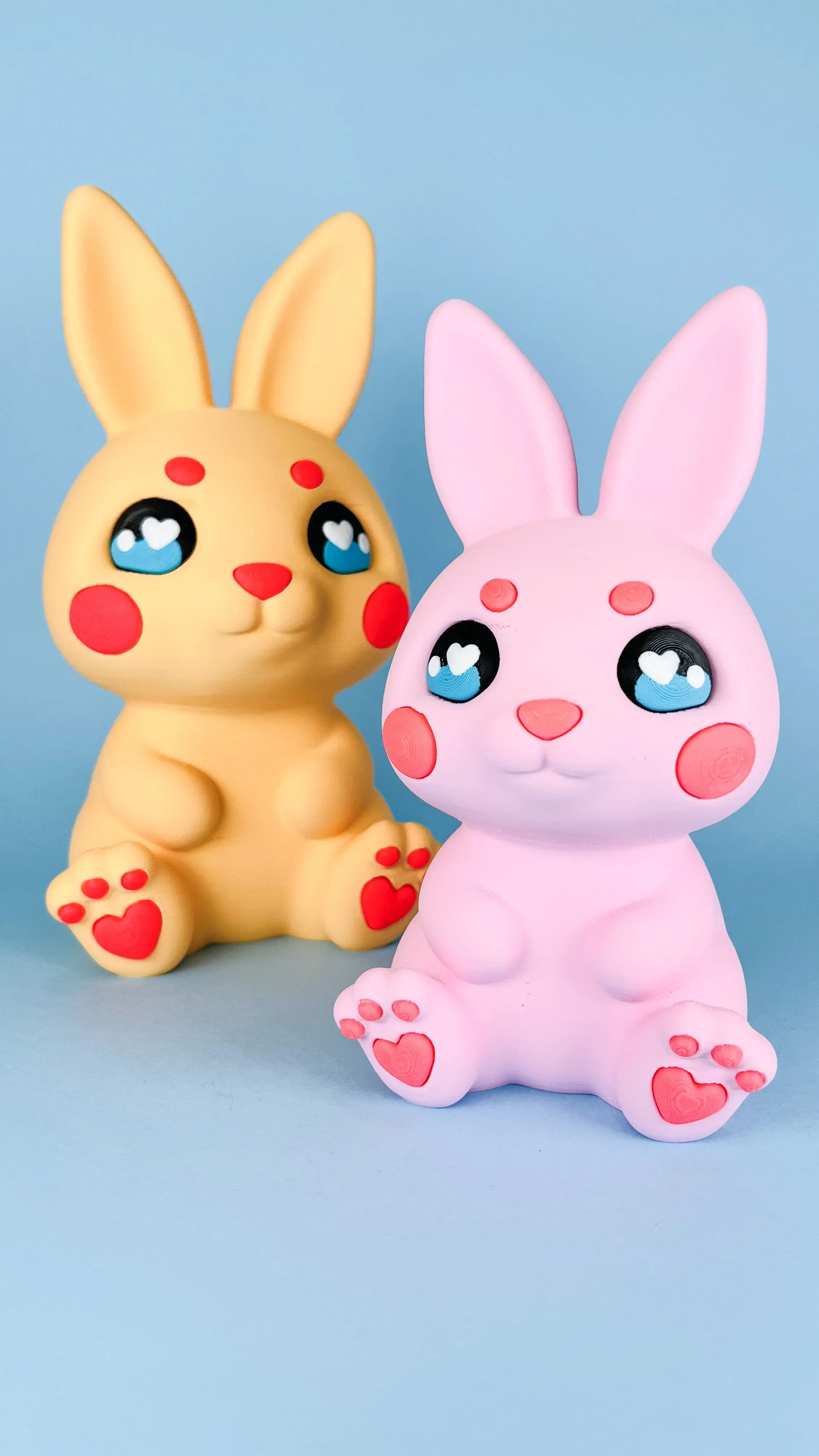 Easter Bunny with Eggs & Heart, Print-in-Parts & MultiColor!