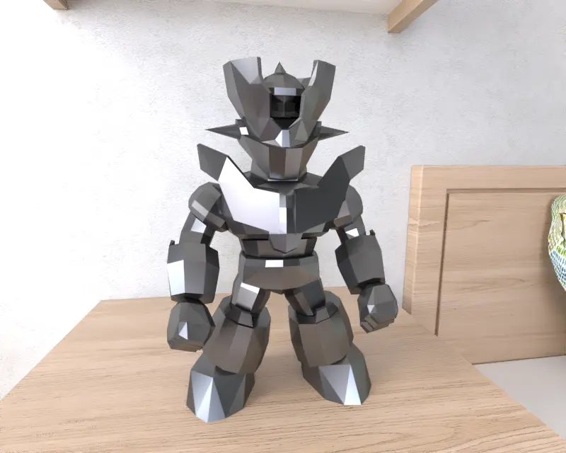Mazinger Z Chibi lowpoly Low poly