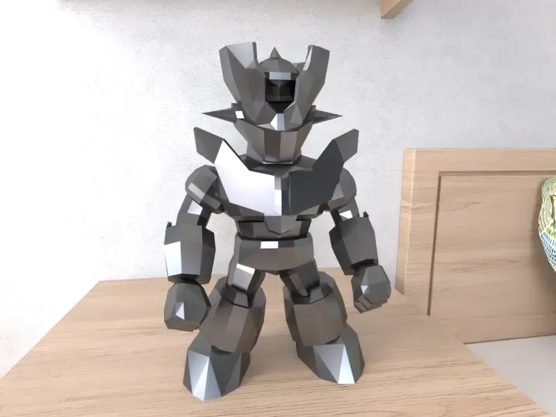 Mazinger Z Chibi lowpoly Low poly