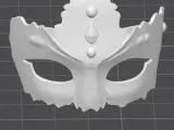 Venetian Jester Mask 3D Model Harlequin Carnival Cosplay-0