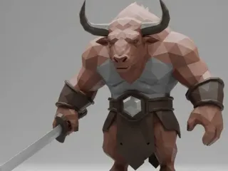 Minotauro Low Poly