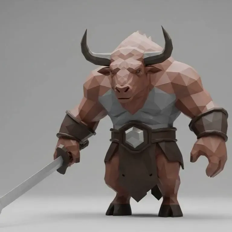 Minotauro Low Poly