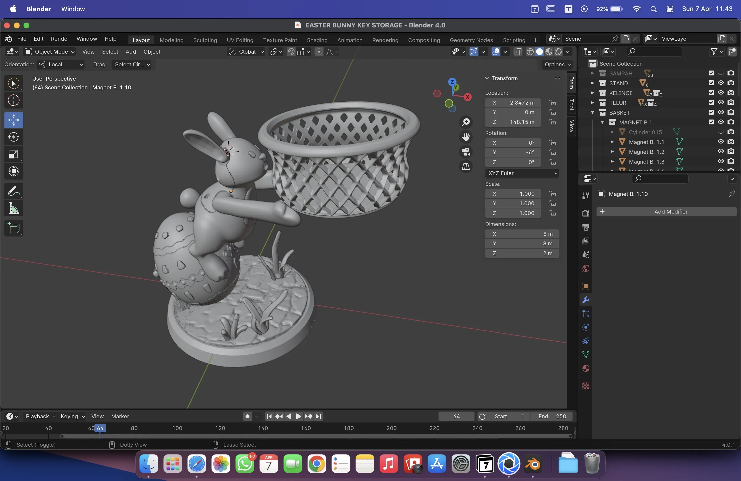 SPARK OF EASTER - Item Container With Easter Bunny Design