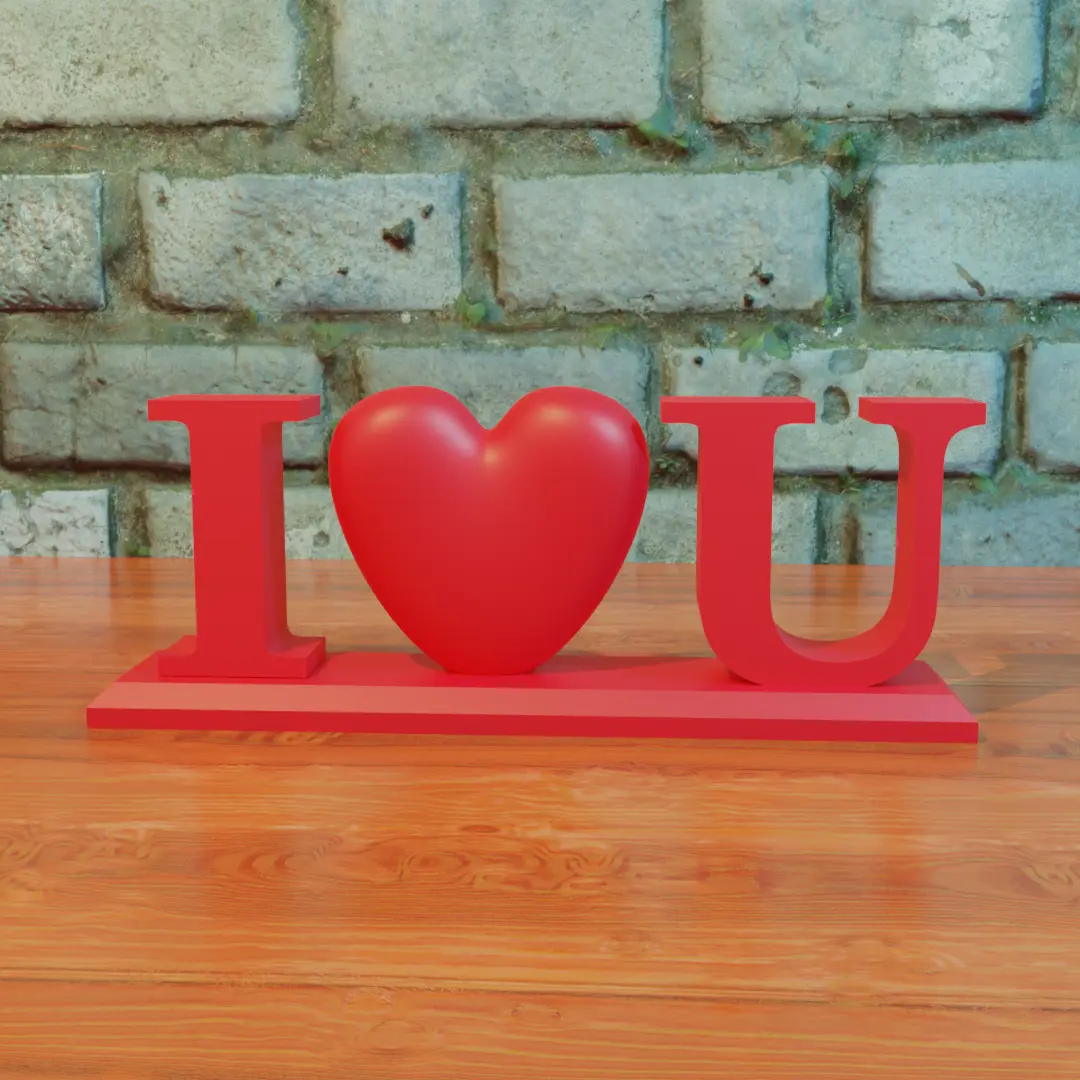 valentines love decor "I love U"