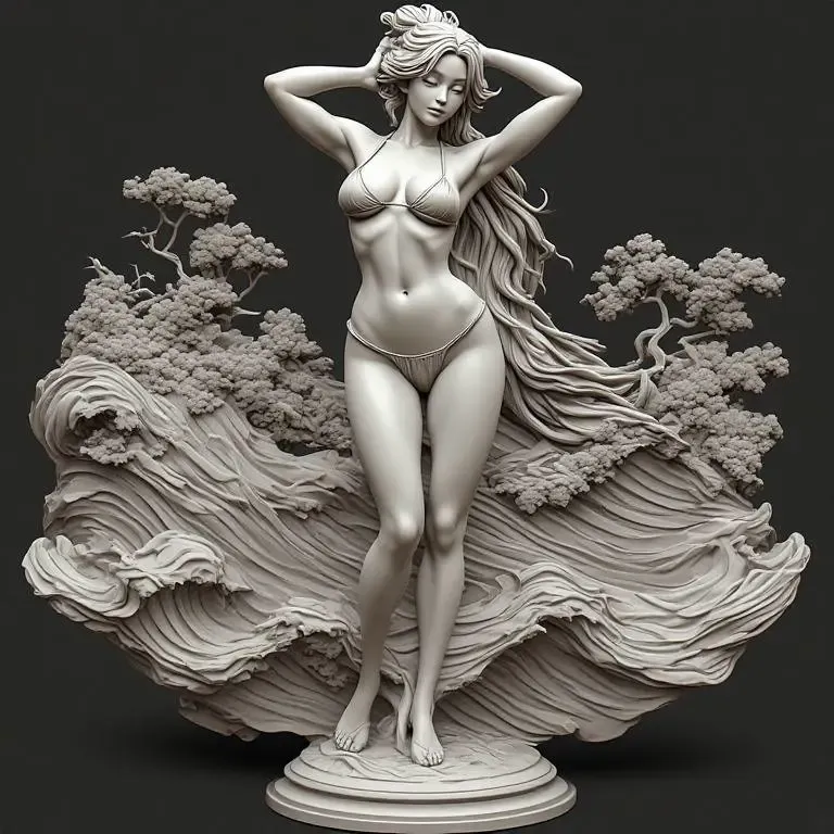 JAPONESE STYLE WOMAN IN BIKINI