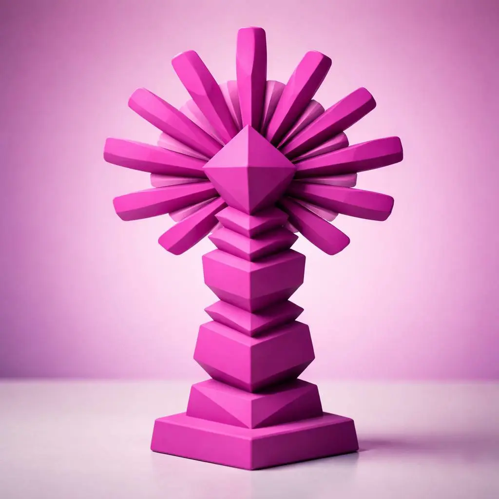 Geometric “Light Burst” Totem