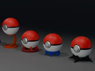 Free Pokeball Stands