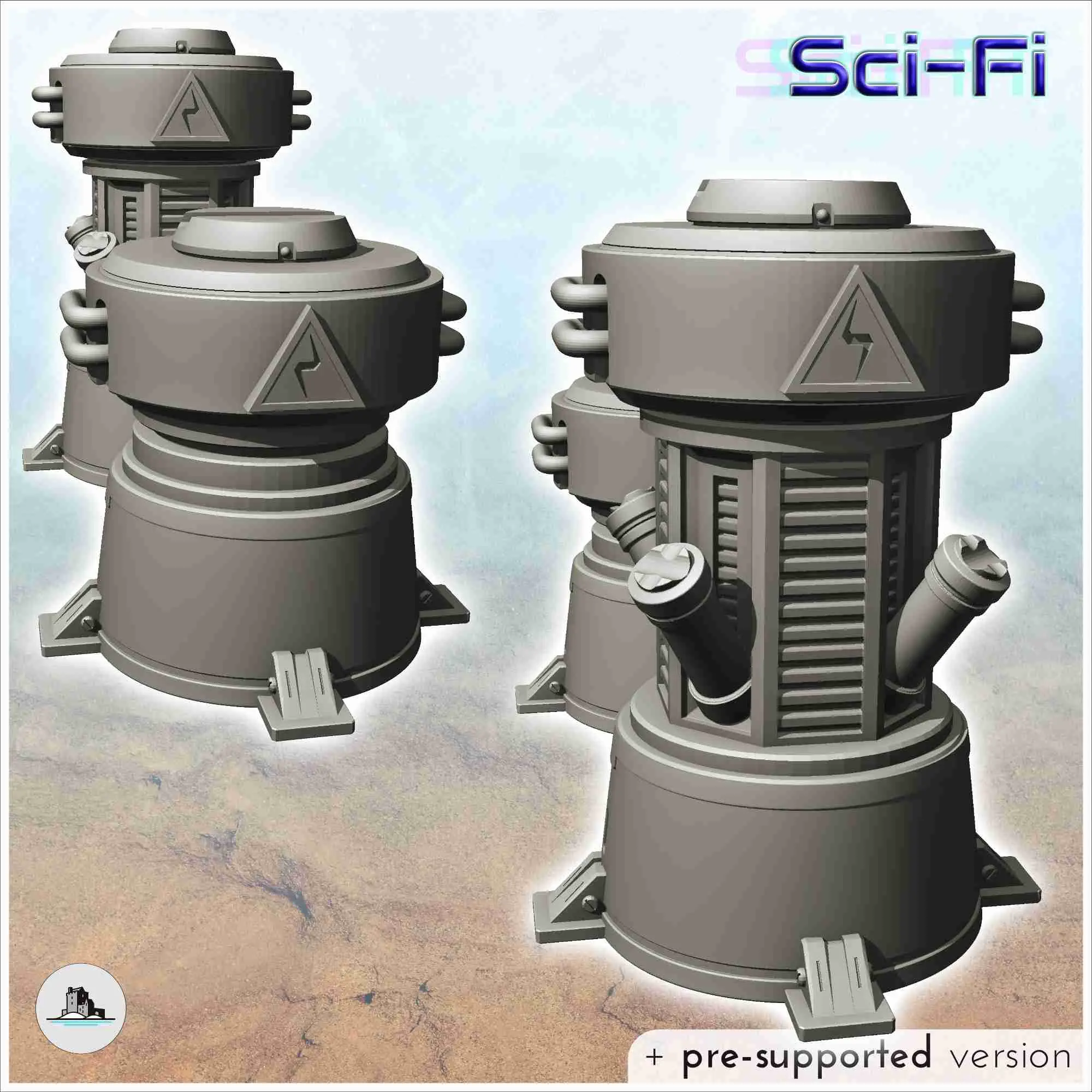 Set of two extraction machines for planetary base (5) - mini