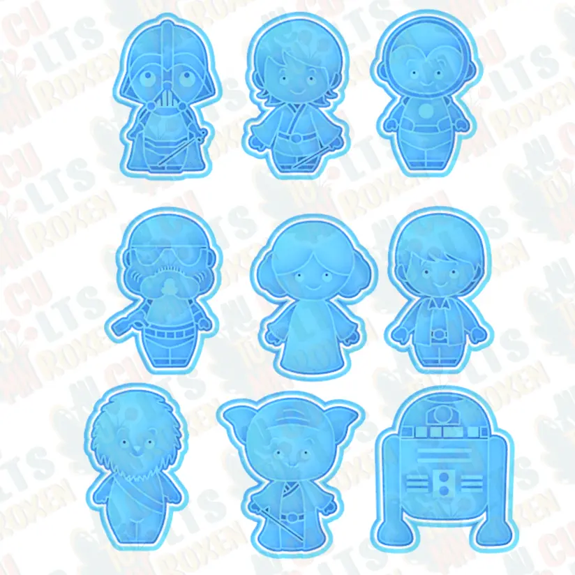 Starwars cookie cutter set of 9