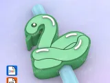 Straw Topper balloon snake-1