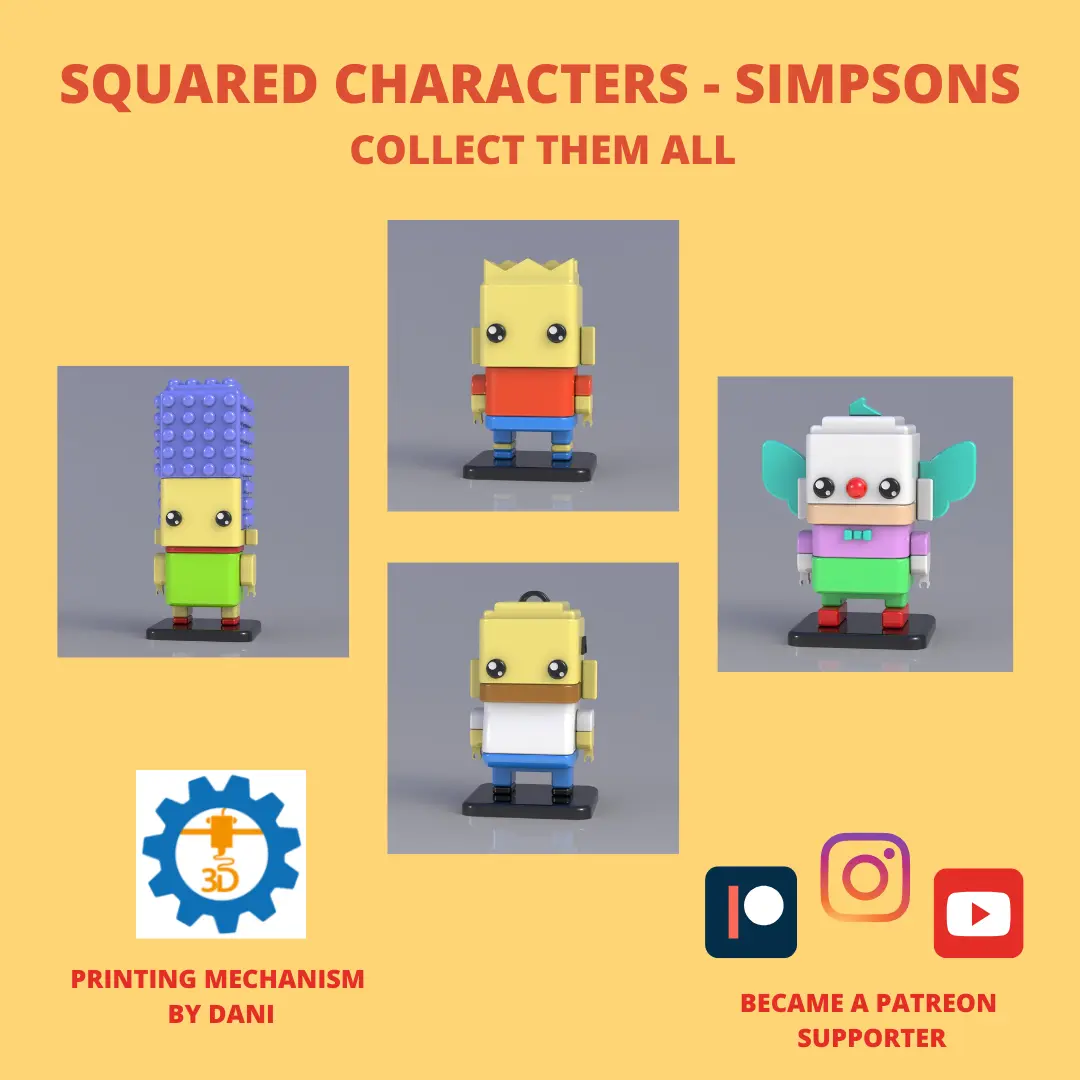 HOMER SIMPONS LEGO STYLE - THE SIMPSONS SQUARED