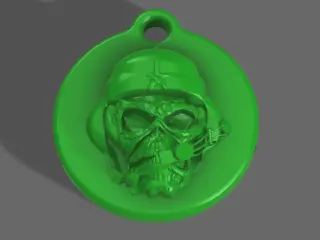 Skull Pilot Keychain
