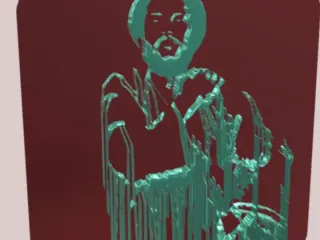 ROY AYERS INTAGLIO BLOCK STAMP