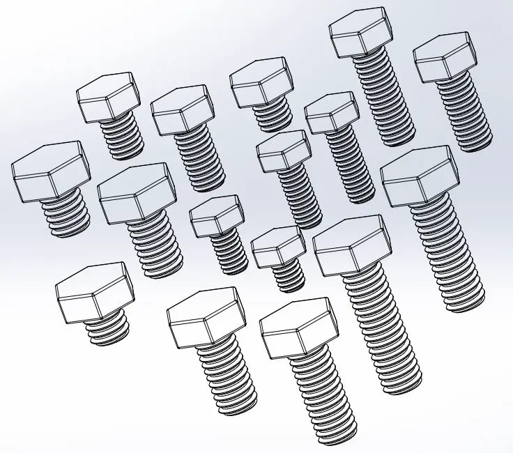 SCREWS M4-M16 ISO 4017 (NORMAL HEX BOLT)