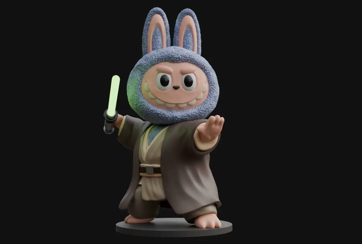 Labubu Jedi or Sith Star Wars Fan Art