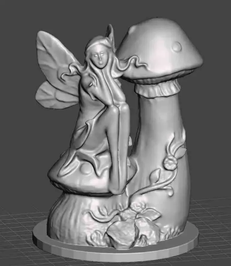 pixie on mushroom