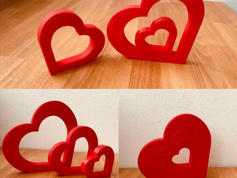 Decoración de corazones de amor