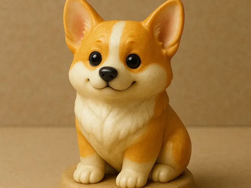 Cute Corgi Ein 3d Print Model