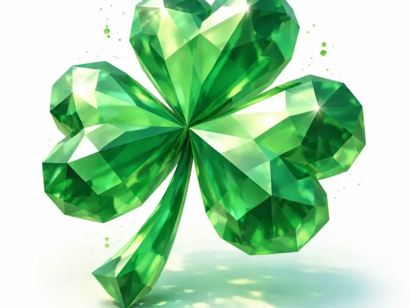Diamond Cut 4-Leaf Clover Gemstone