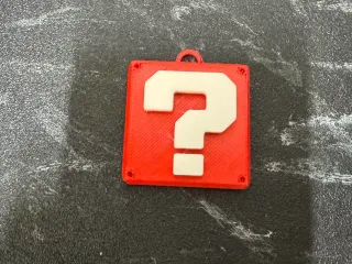 Super Mario Keychain question mark breloczek znak zapytania