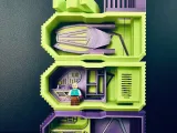 Expandable bunker with moving elevator & spaceship-1