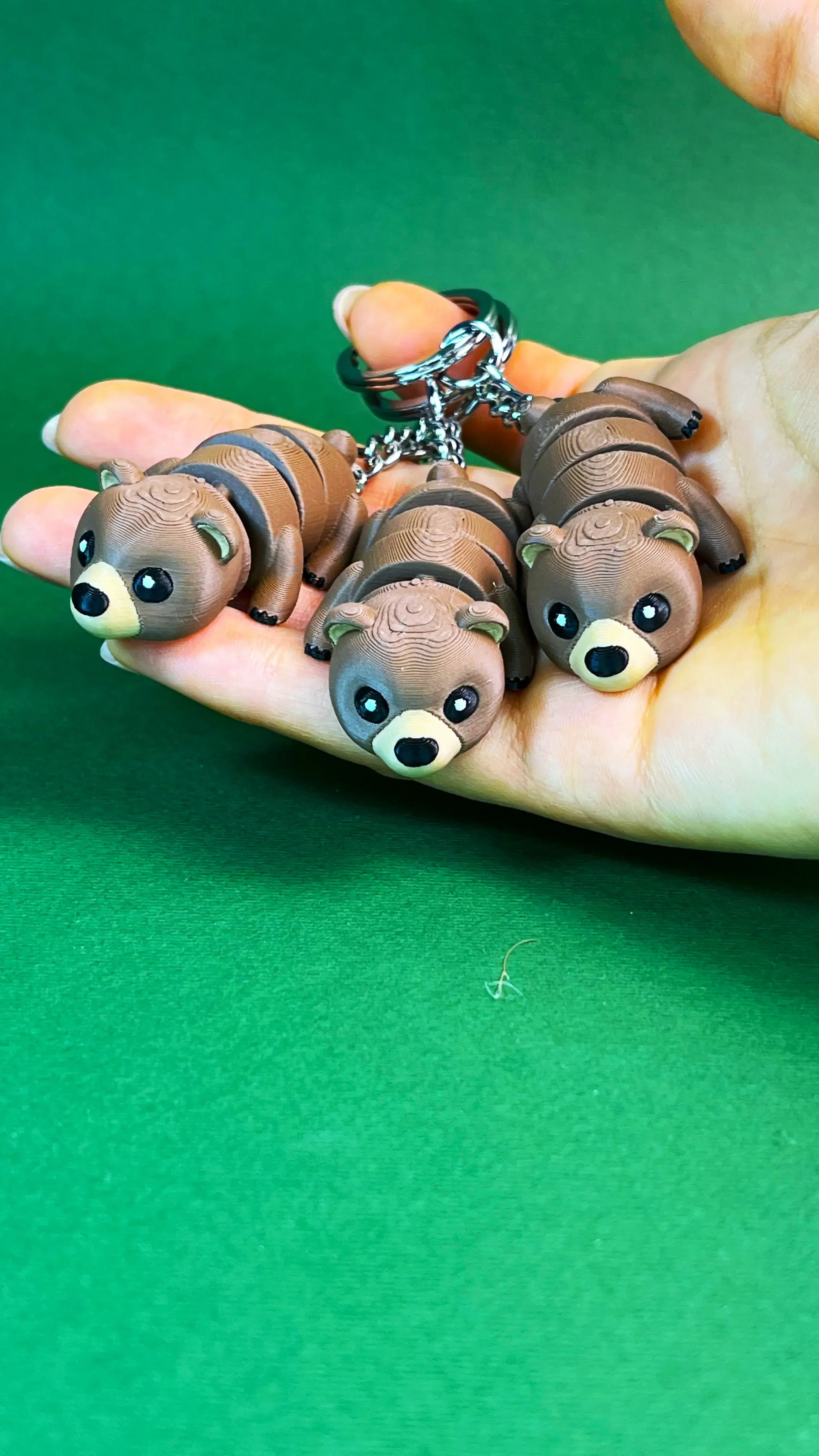 Cute Flexi Bear Grizzly (Toy, Keychain & Magnet)