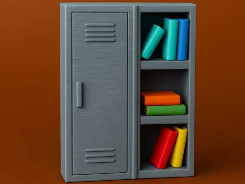 Bücherregal-Schrankfigur – Dekorative Miniatur