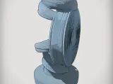 Decoration Sound Sculpture Model Abstract Wave-7