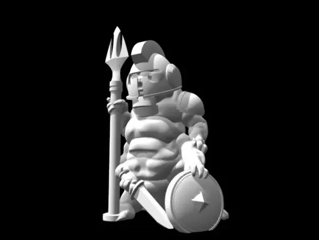 Mossfolk Gladiator (28mm/Heroic scale)