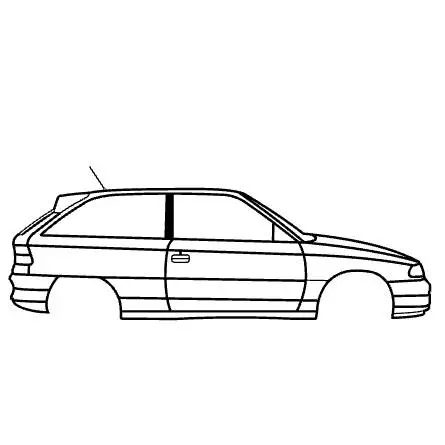 Opel Astra F GSI 3D Silhouette