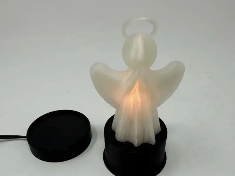 Bougie chauffe-plat à induction en forme d'ange - Lumière d'ange, LED chaude
