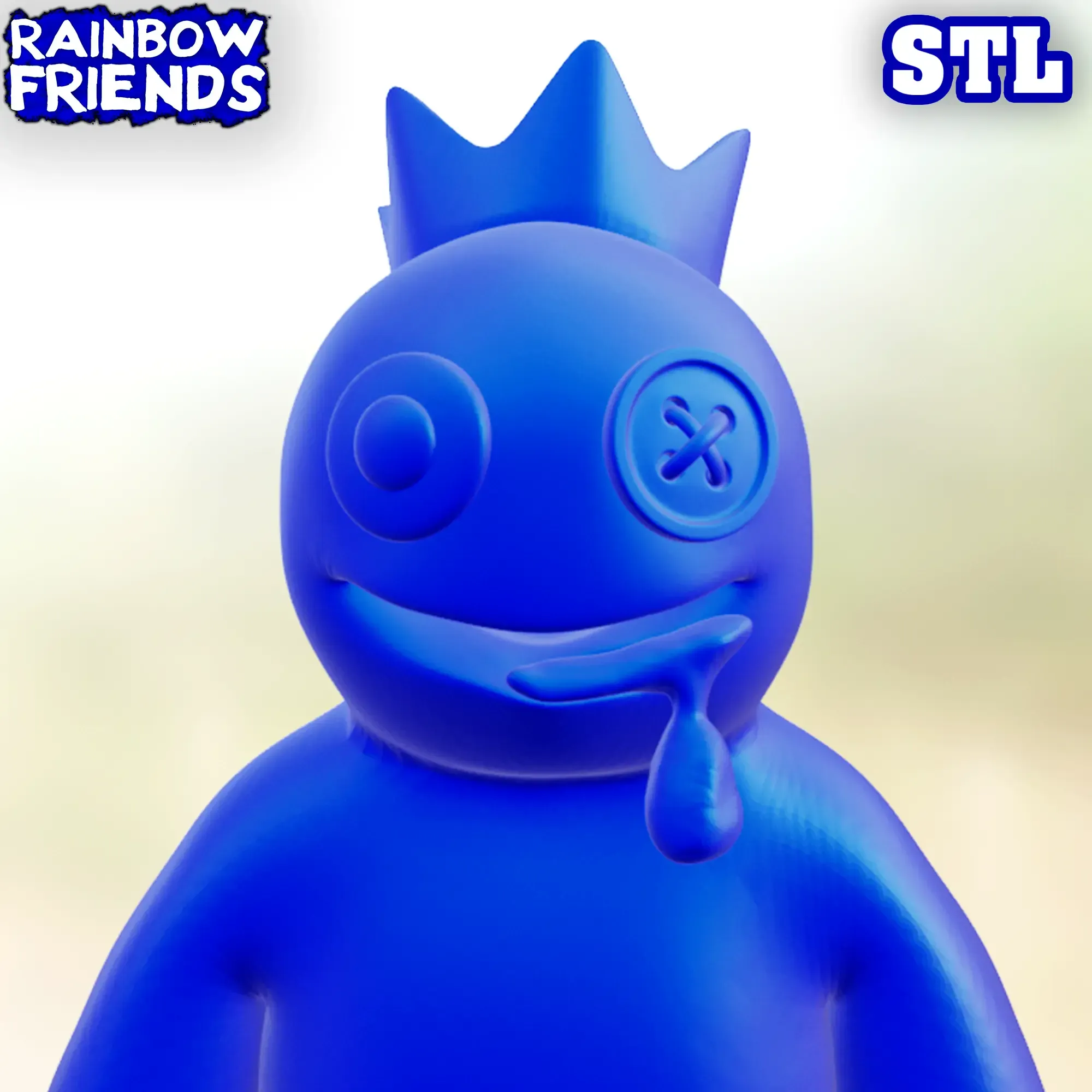 BLUE FROM RAINBOW FRIENDS - ROBLOX. TWO STL MODEL.