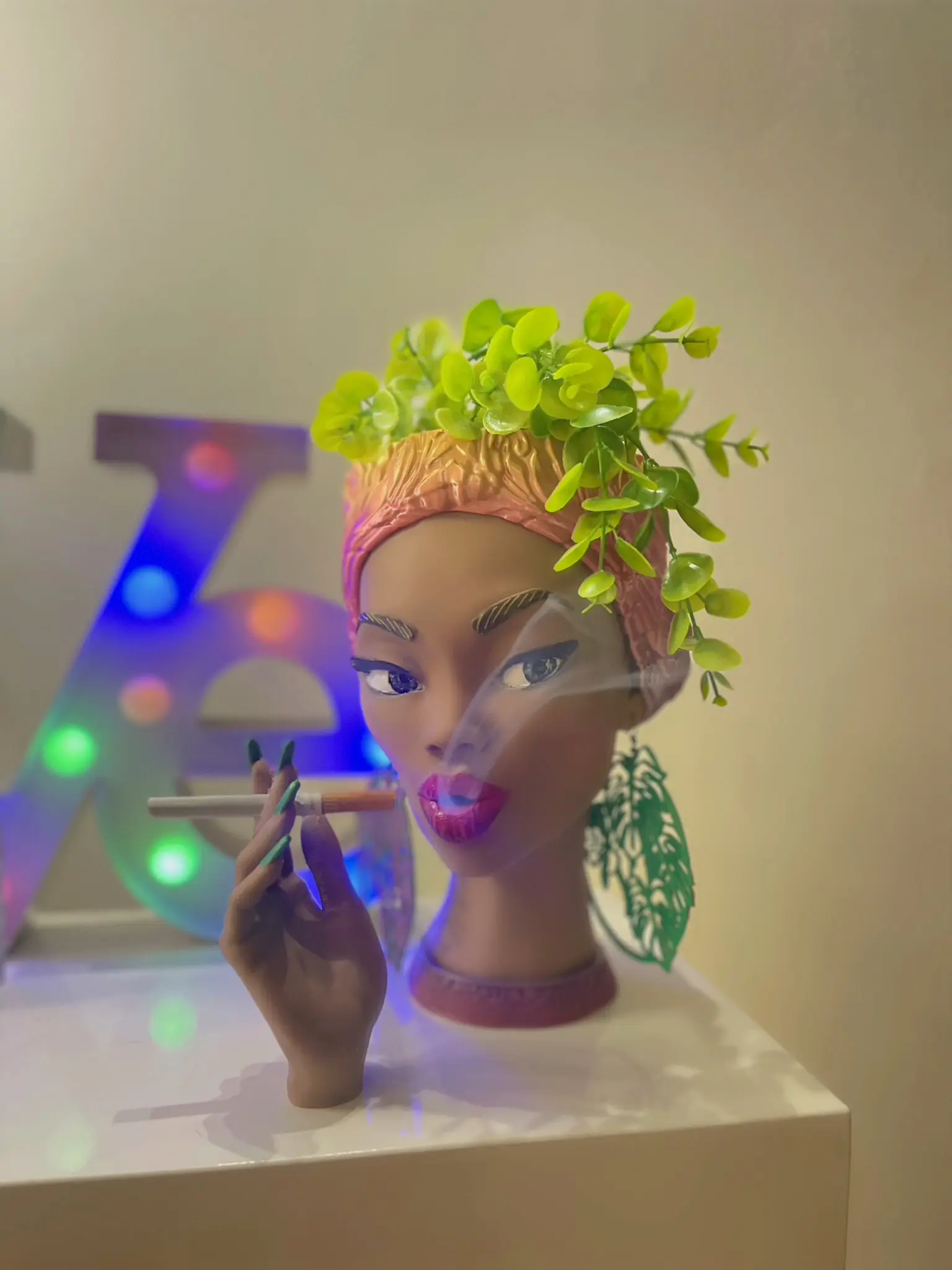 AFRO QUEEN VASE/INCENSE HOLDER/PLANTER