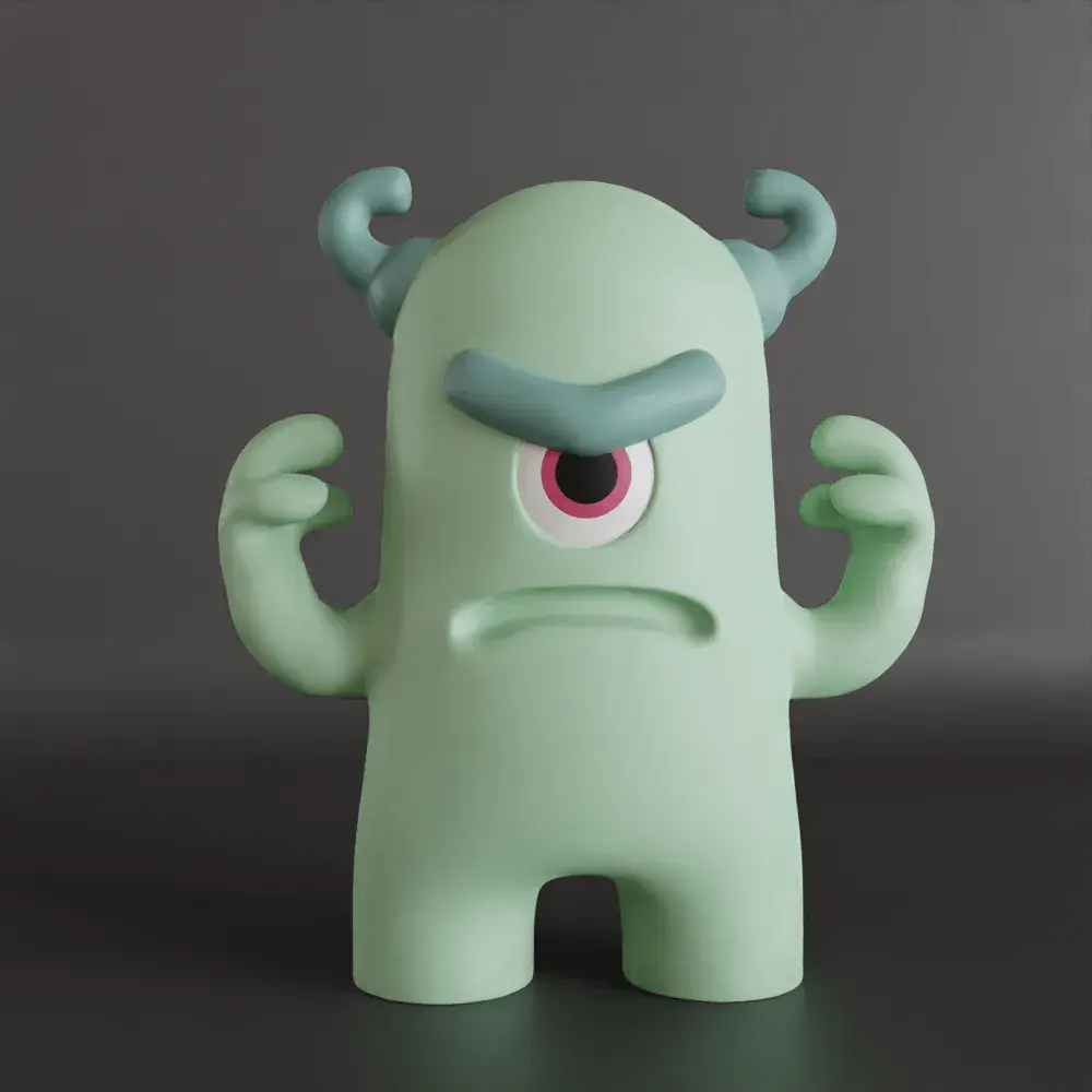 cute monster toy for desk decoration