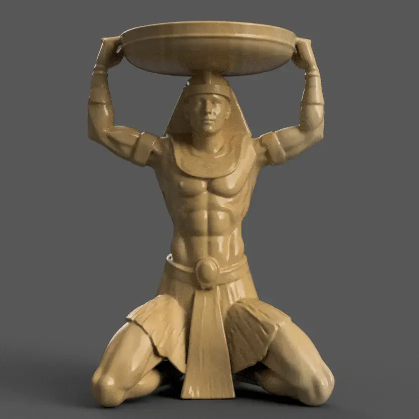 Egyptian Pharaoh urn alexa holder - candle holder