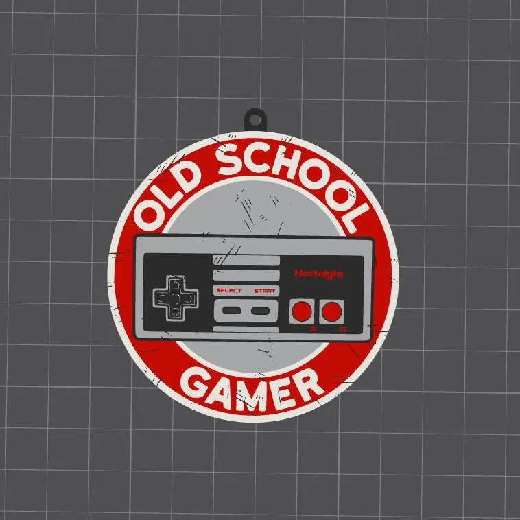 Old School Gamer keychain