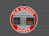 Old School Gamer keychain-0