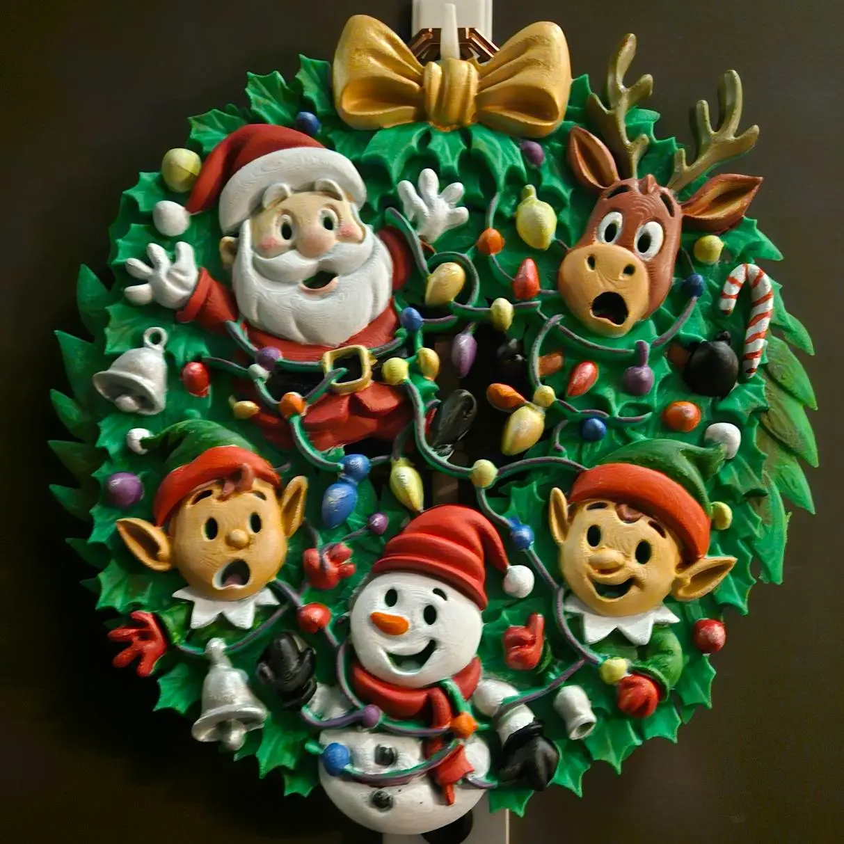 Christmas Wreath Tangled Lights